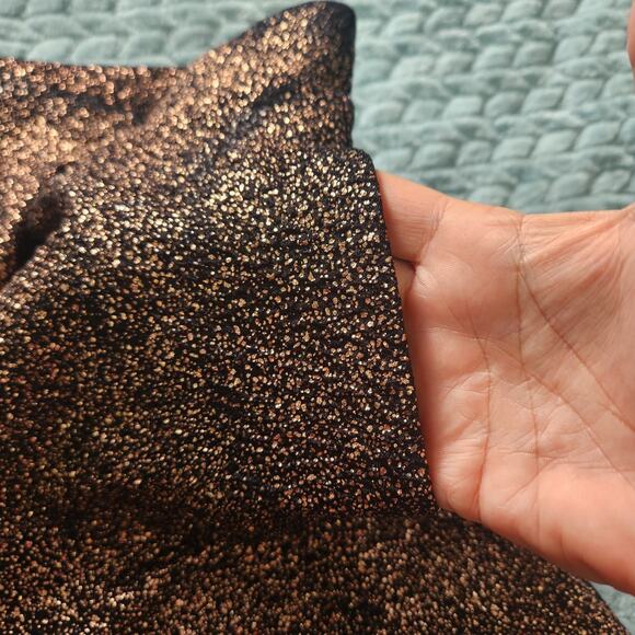 Torrid Metallic Gold Black Skater Mini Skirt Size 2X Pockets - Picture 10 of 10